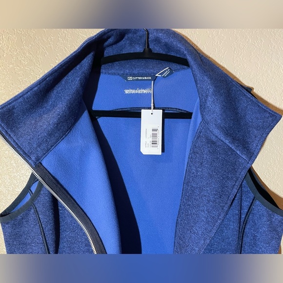 Cutter & Buck NWT Navy Zip-Up Vest - Picture 3 of 5